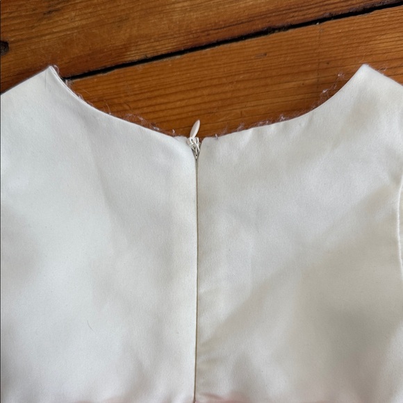 American Princess Wedding Cream & pink Baby size 24 month flower girl Dress - Picture 8 of 11